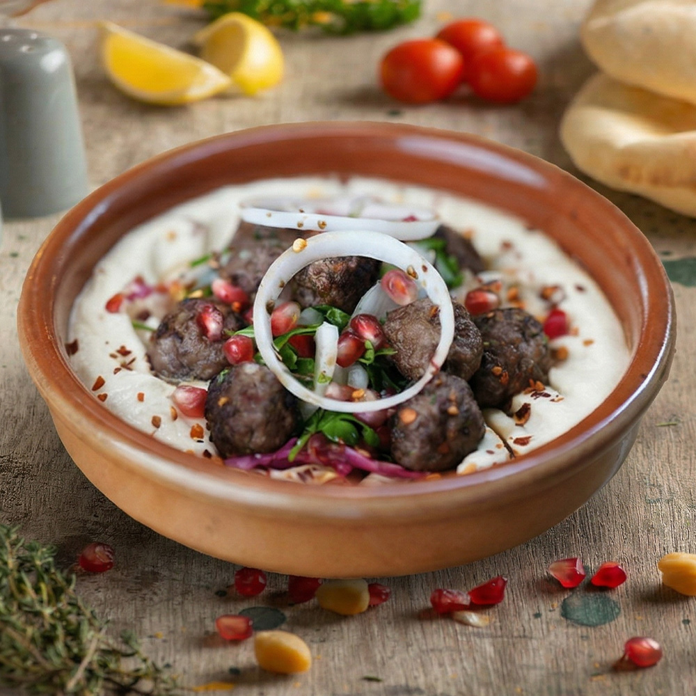 حمص بالكفتة