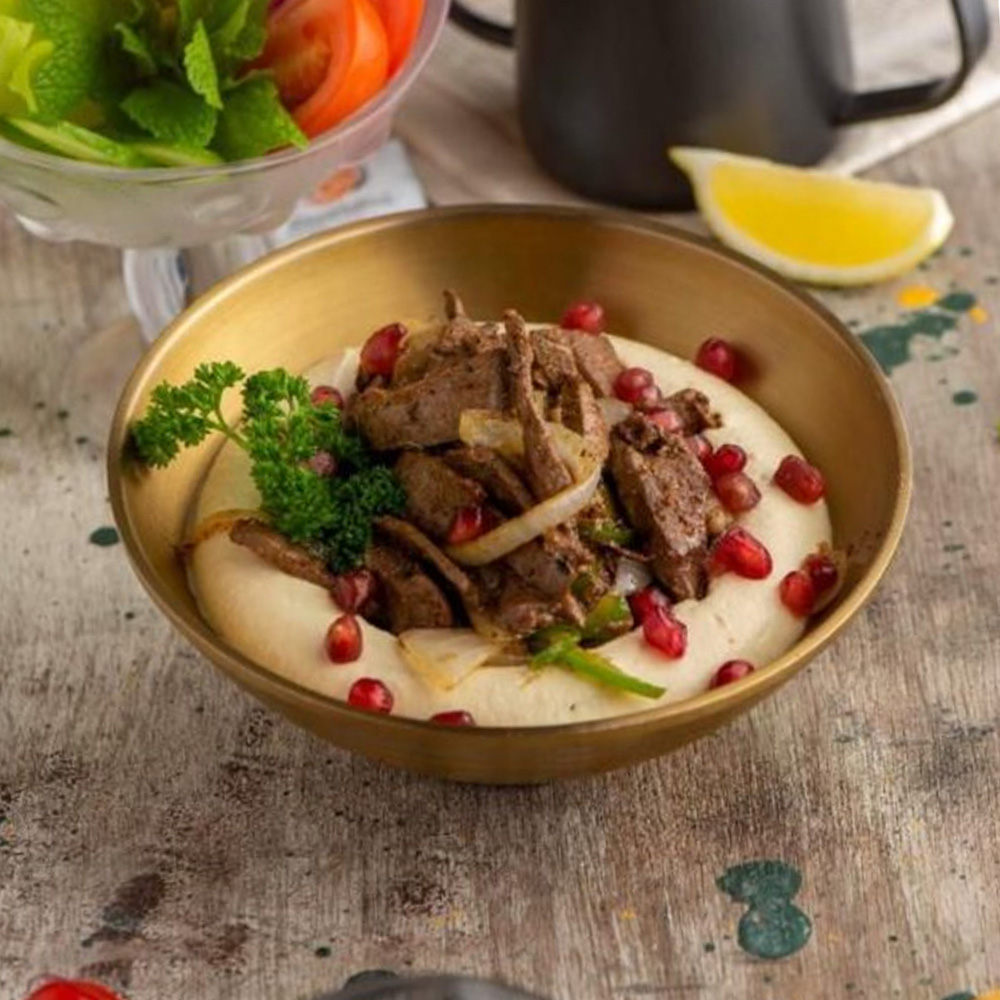 Liver with Hummus