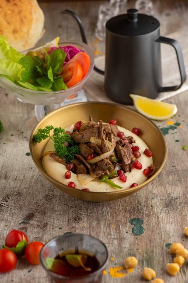Liver with Hummus