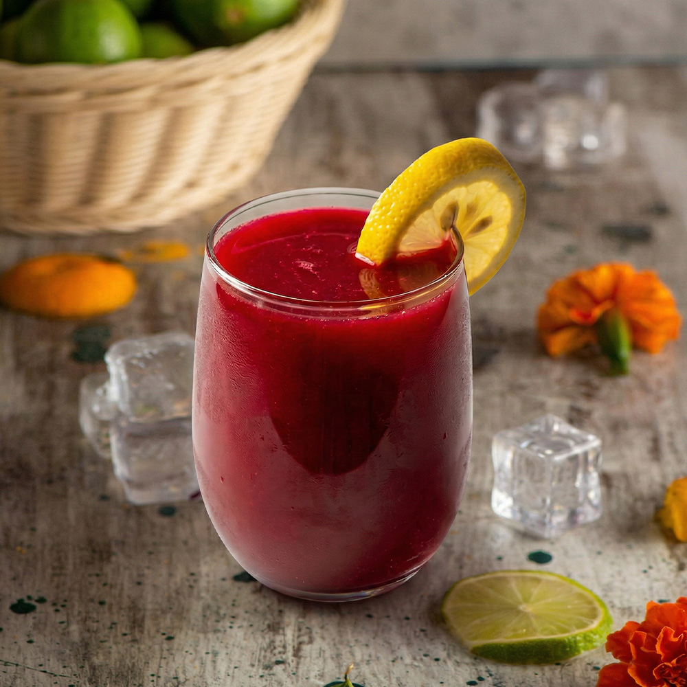 Beetroot and orange juice