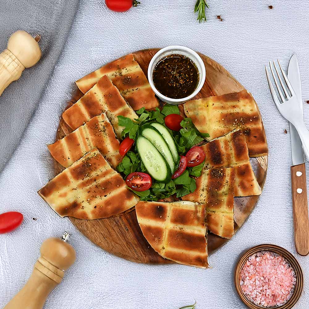 Cheese arayes with mint